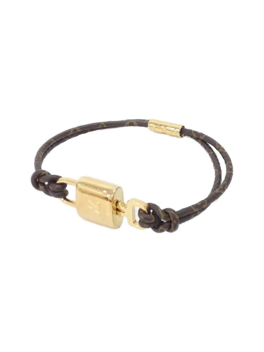 Louis Vuitton Monogram Bracelet LV Padlock 17
